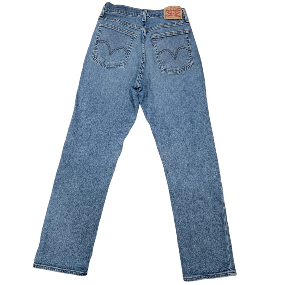 Levi’s Women’s Wedgie Straight Leg High Rise Blue Denim Button Fly Retro… - Picture 5 of 15